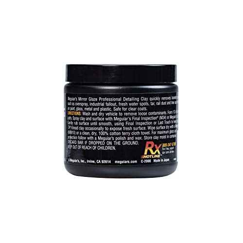 Meguiar's G10240 Smooth Surface XL Clay Kit - Includes 240 Grams of Clay Bars, Quik Detailer Spray Bottle and Microfiber Towel