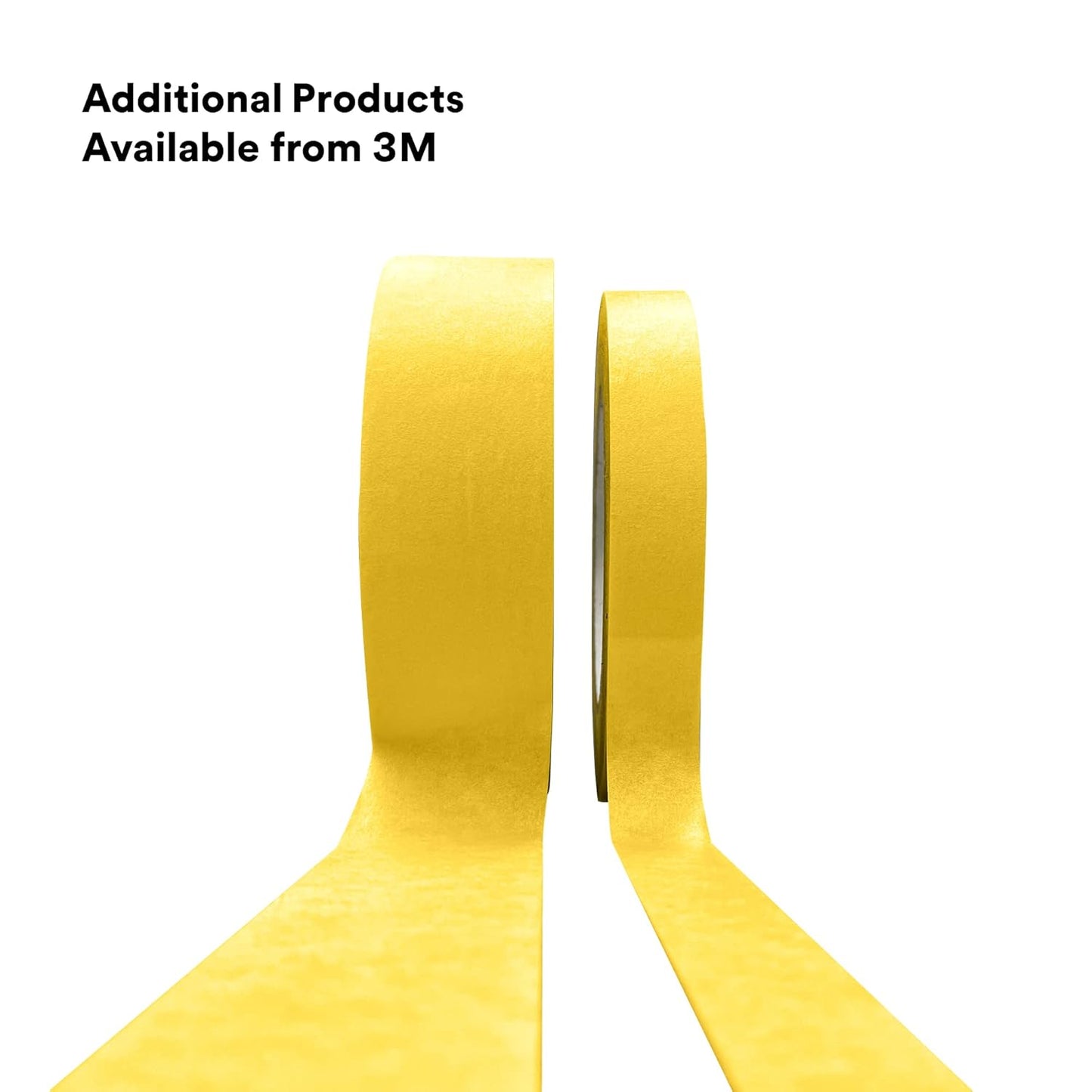 3M Automotive Refinish Masking Tape 388N, 06654, 36 mm x 55 m, Yellow, Crepe Backing, Moisture Resistant, Multi-Purpose