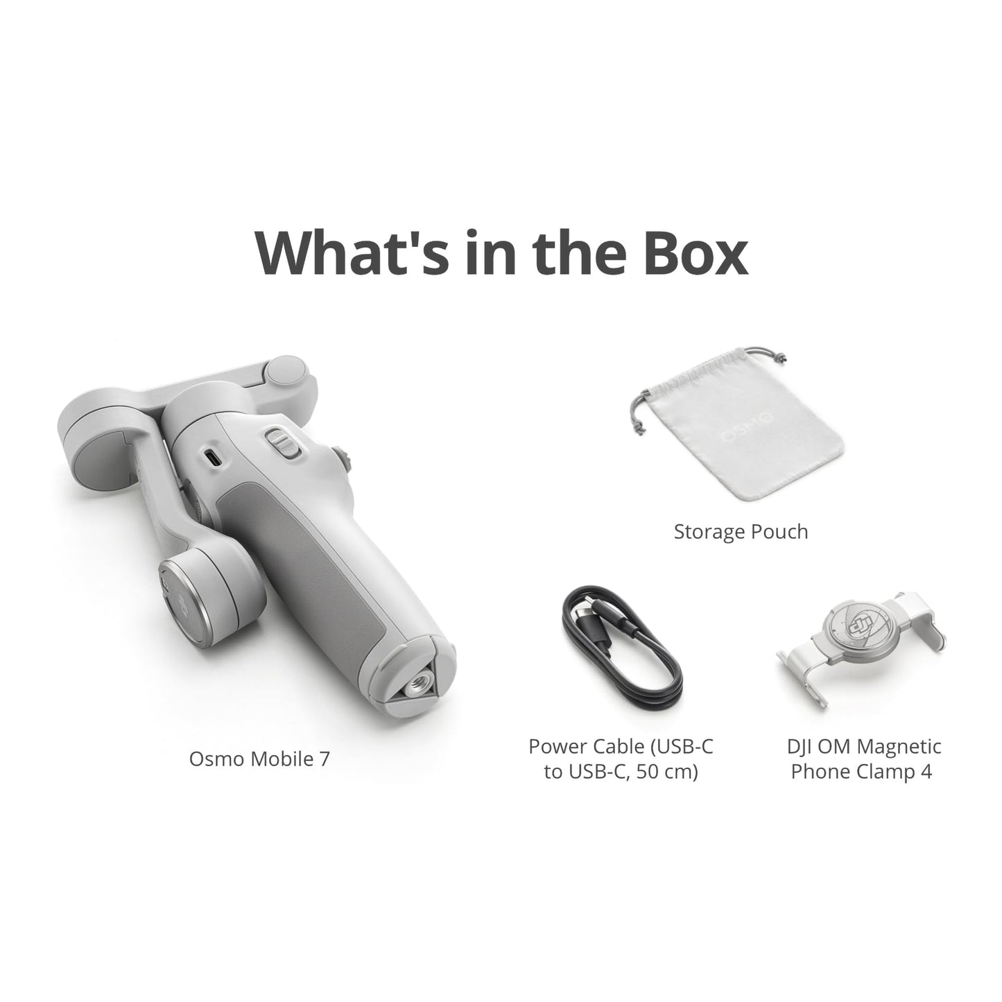 DJI Osmo Mobile 7P Gimbal Stabilizer for iPhone, Android, Native Tracking, Lighting, 3-Axis Phone Gimbal, Quick Launch, One-Tap Edit, Built-in Extension Rod & Tripod, 10hrs Use, Phone Charging