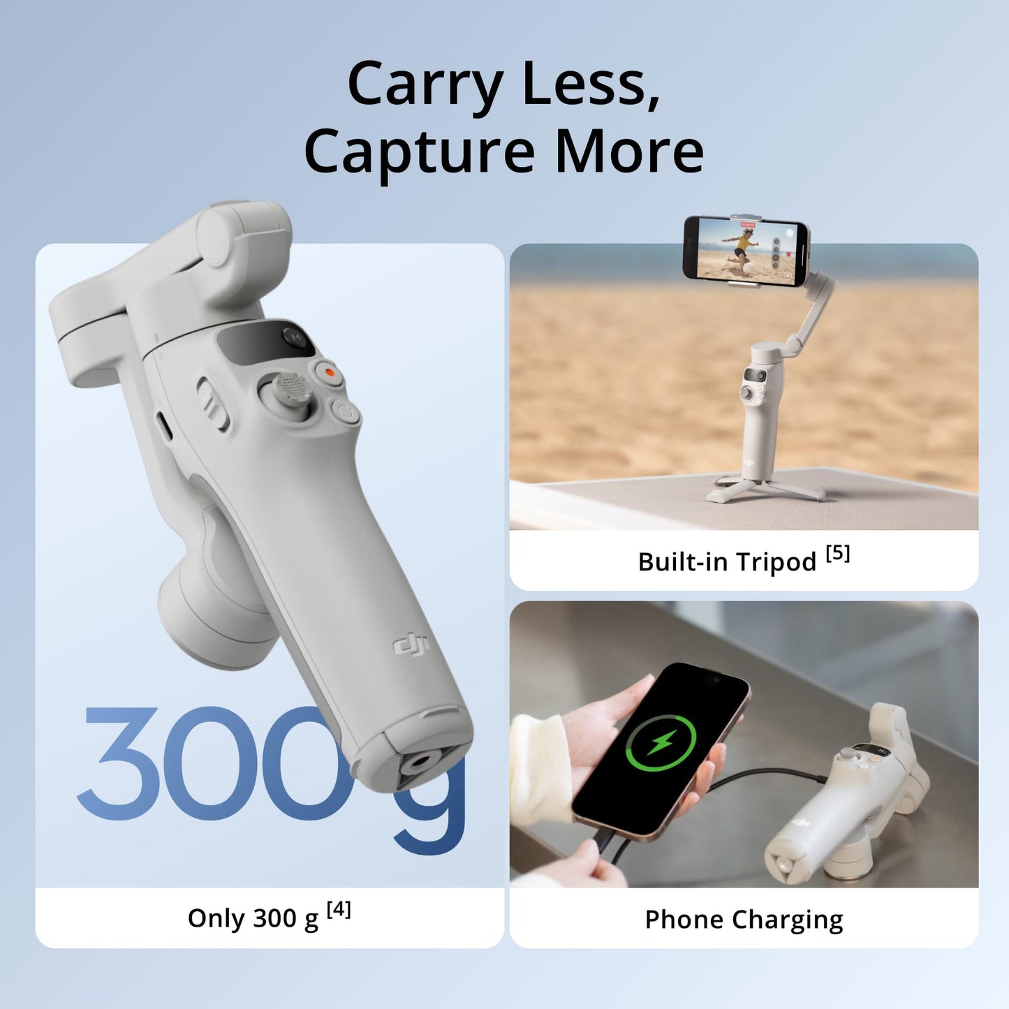 DJI Osmo Mobile 7P Gimbal Stabilizer for iPhone, Android, Native Tracking, Lighting, 3-Axis Phone Gimbal, Quick Launch, One-Tap Edit, Built-in Extension Rod & Tripod, 10hrs Use, Phone Charging