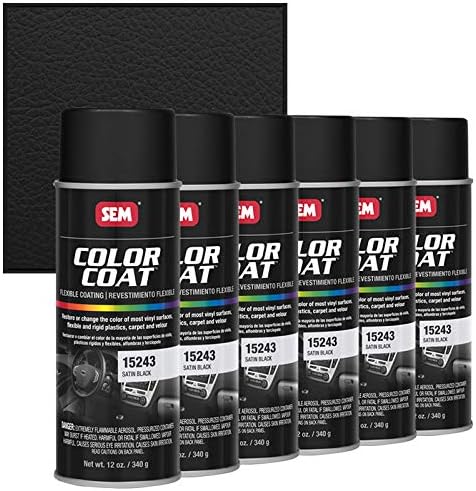 SEM Products 15243 Satin Black Color Coat - 12 oz (6)