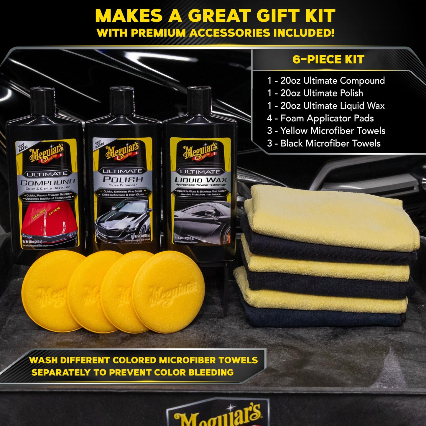 Meguiar's Ultimate 3 Step Paint Care Kit, Car Detailing and Polishing Kit